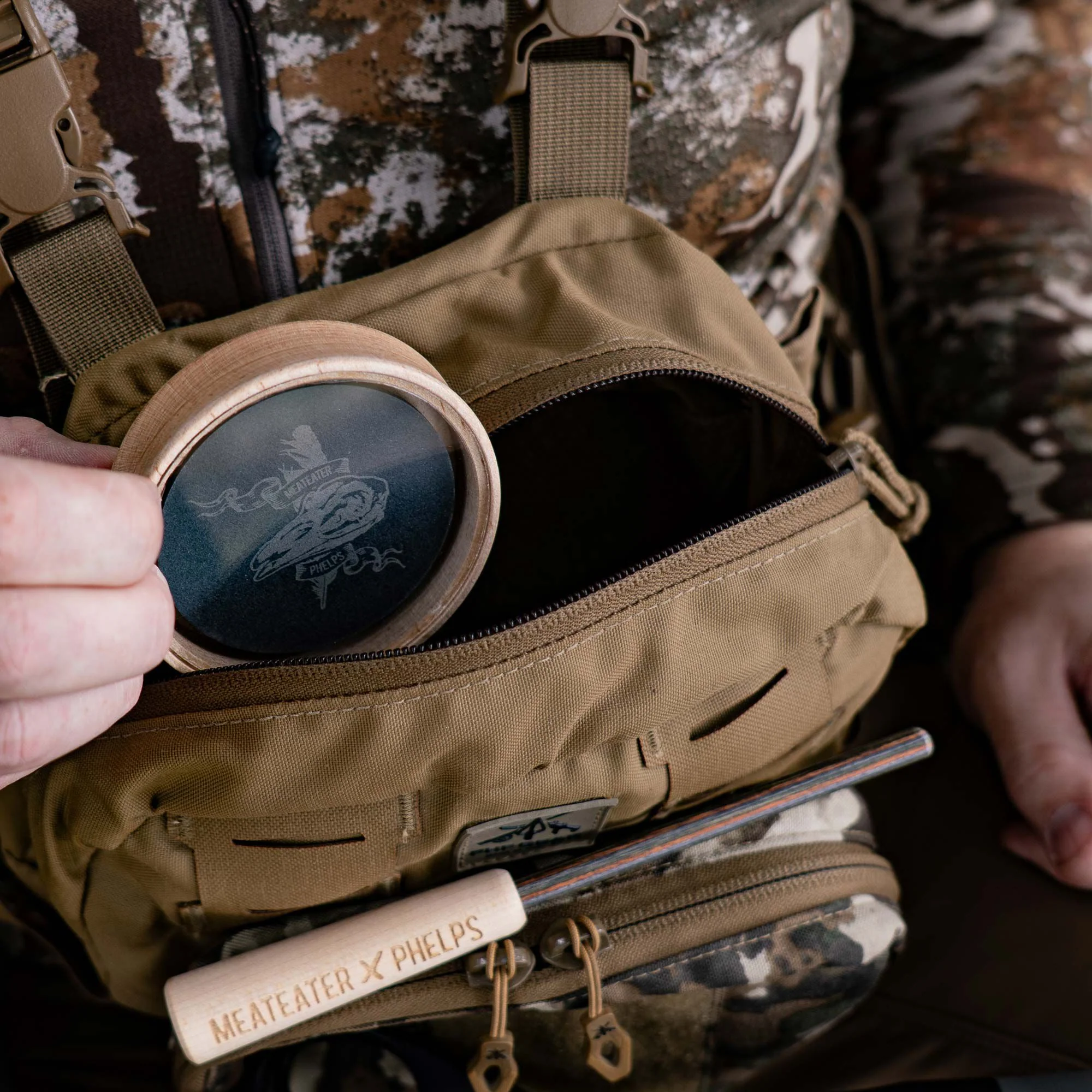 MeatEater x Phelps Crystal Over Slate Maple Pot Call - Image 4